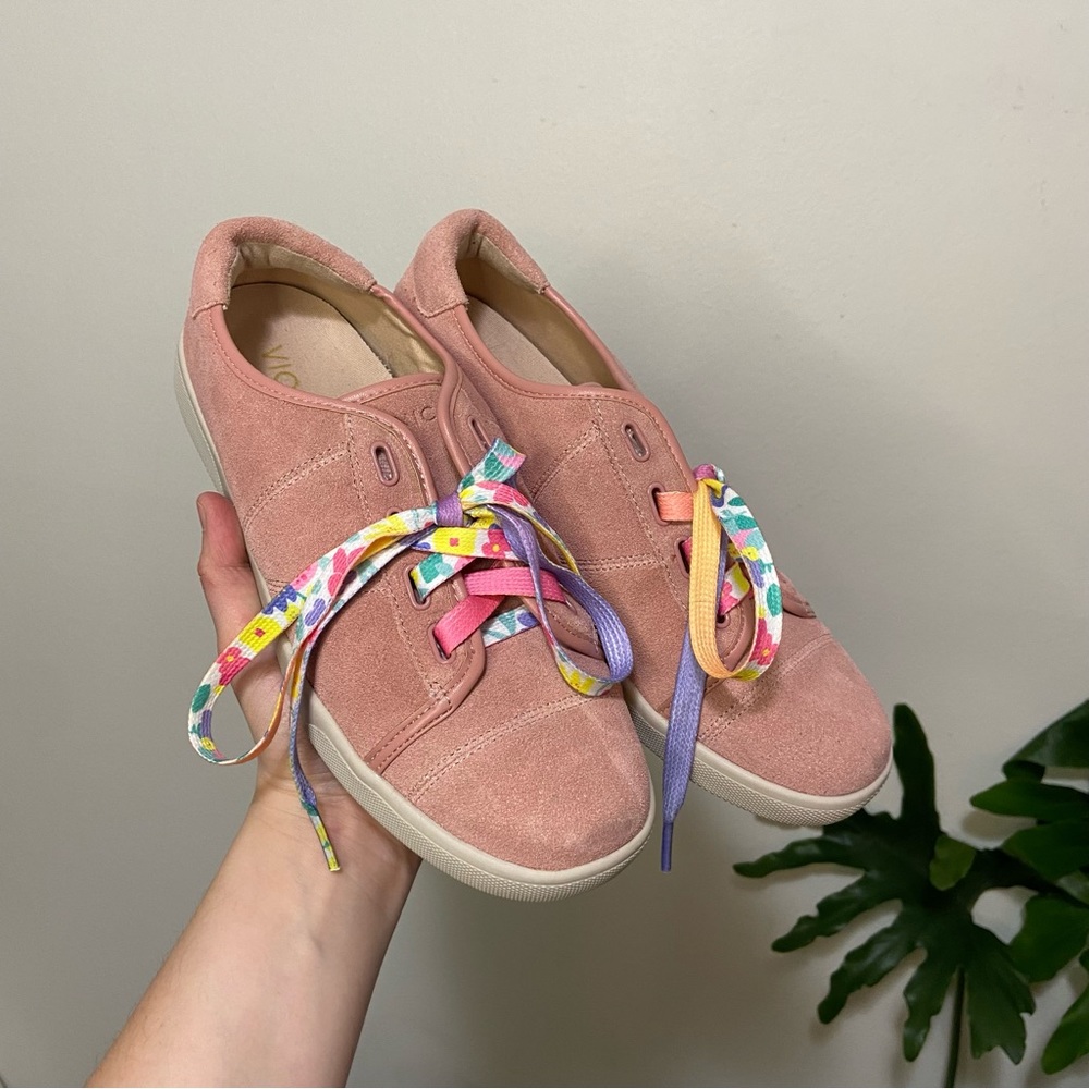 Vionic Jean Pink Suede Sneakers